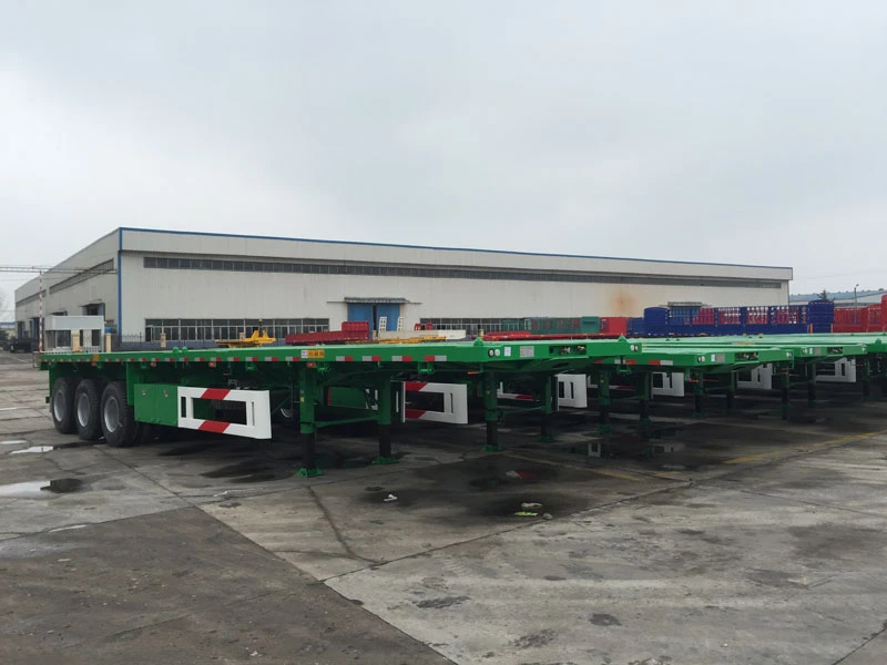 3 Axle 60 Ton Flatbed Semi Trailer